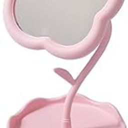 draval Flower Vanity Mirror | Tabletop Makeup Mirror with Tray | Cute Adjustable Mirror for Desk, Bedroom, Dorm Room Decor-image-80