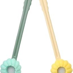 OLDA 2pcs Body Bathing Brush Handle and Sponge Back Scrubber for Comfortable Daily Use for All Skin Types Gentle Massaging Bath Tool-image-34