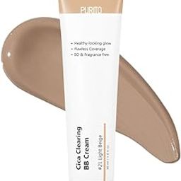 PURITO Cica Clearing BB Cream #21 Light Beige 1 fl.oz / 30ml, Vegan bb cream, tinted-13