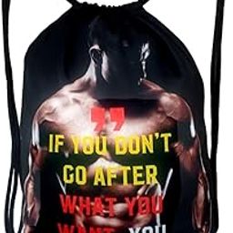Long-lasting Printed Drawstring Polyester Gym Bag for Sports/Gym/Yoga/College/Casual Backpack – Light Weight/Washable-17