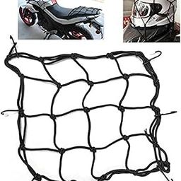 Universal Bungee Cargo Luggage Net Holder - Strong and Elastic 30 x 30cm Mesh Soft Rope Straps for Holding Bags, Helmet, Luggage or Box for Bikes, Scooter, Cycle, Cars (Water Proof) Black, multicolour-5