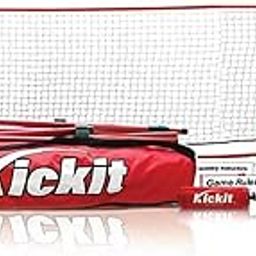 Kickit Soccer Tennis Game Set | Portable 6.5' Wide x 2' High Net, Soccer Tennis Ball | Play Outdoors, Indoors, Backyard Beach (Red, 6.5 'W X 2'H)-image-33
