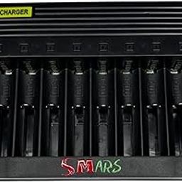 Smars Lithium ion Battery Charger 10-Slot for 3.7V Li-ion 18650 26650 16340 18500 10440 18350 17670 Multicharger for RCR123 Batteries-12