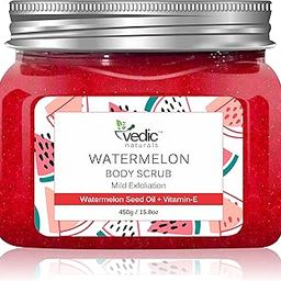 Vedic Naturals Watermelon Body Scrub 450gm | Tan Removal | Removes Dead Skin | Exfoliation | 100% Organic-image-91