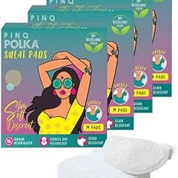 PINQ POLKA Sweat Pads For Underarms For Women & Men | Armpit pads| Prevents Stains |Absorbs Sweat & Unpleasant Odour | Breathable - 56 Pcs-40