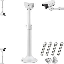 Telescopic CCTV Camera Mount, 30-60cm Adjustable Security Pole, Universal Wall and Ceiling Bracket, White-image-36
