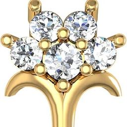 14K Yellow Gold Screw Nose Pin for Women-image-41