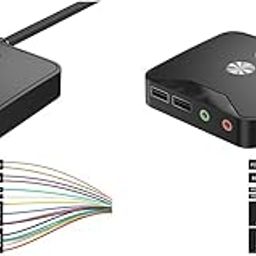 Verilux® Desktop Computer Power Switch Pc On Off Push Button CPU 2 USB Port 3.5mm Audio Jacks 1.6M Cable Host Modification 2PCS-image-21