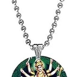 afh Durga Mata Religious Acrylic Pendant with Bead Chain | Spiritual Devotional Jewelry-picture-13