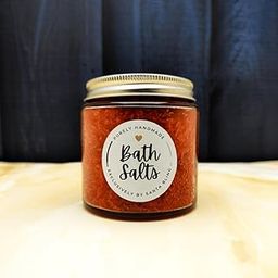 Handmade Germanium Rose Bath Salts | 250g Glass Jar | Calming Bath Soak for Relaxation, Stress Relief and Soft Skin-image-73