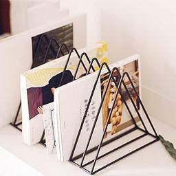 INDIAN DECOR Magazine Storage Racks (Triangle) Shelf Minimalist Metal Triangle Newspaper Rack Magazine Rack Magazine Rack Living Room Study Storage Decorative Rack (Color : Black)-image-20