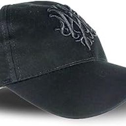 Men's Cotton Baseball Cap Adjustable Buckle Closure Dad Hat Sports Golf Cap (5047A, Black)-36