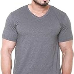 Mens V Neck T-Shirts Plus Size (Sizes M to 4XL)-image-45
