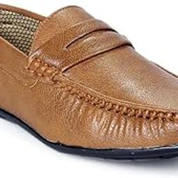 Men's Faux Material Tan Casual Loafers and Mocassion Shoes. (BAXA555)-image-23