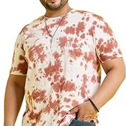 Plus Size Men's Regular Fit Printed Round Neck Tshirt-image-4