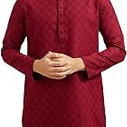 Men's Cotton Textured Kurta (1pc)-image-3
