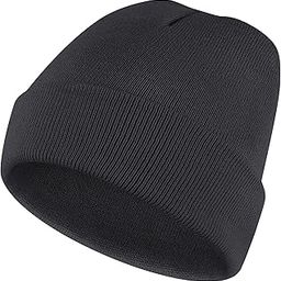 Meliya Unisex Beanie for Men Women Cuffed Plain Skull Hat Winter Knit Cap Toque Winter Hat(Dark Grey)-image-42