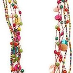 dca Multicolor Shell/Glass Women Necklace (4148)-picture-2