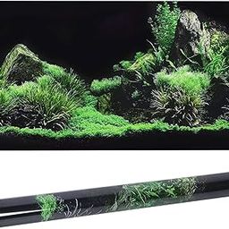 3D Effect Seabed Water Grass Poster Self-Adhesive PVC Aquarium Background Wall Picture Decorative Reptile Terrarium Wallpaper Living Room TV Background Photo Wallpaper (61 x 30 cm)-image-56