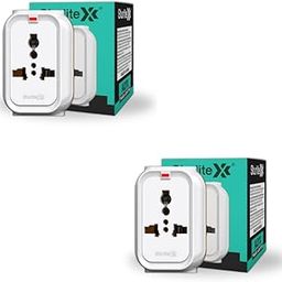 Sturlite Alyx 3 Pin Plug| Universal AC Travel Adapter| ABS Strong Body Socket (Pack of 2)-19