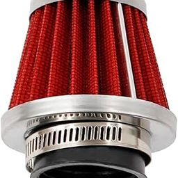 Autozap Motorcycle Air Filter 42mm,48mm High Power Air Cleaner Clamp on Air filter for Universal Bike (Red)-28