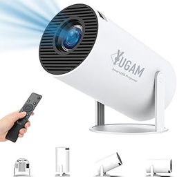 Mini Projector, Magcubic HY300 Auto Keystone Correction, 4K/ 200 ANSI, Smart Projector with WiFi, BT 5.0, 130 cm Screen, 180 Degree Flip, Round Design-image-30