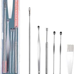 KANAKADHARA | Stainless Steel Effective Ear Wax Cleaner Kit with a Storage Box - Set of 6 (Silver) | Remover Tool | Comfortable Ear Wax Picker | Ear Wax Cleaner for Baby and Adults-image-89