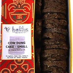 Hetha Small Handmade Pure Desi Cow Dung Cake,Upla, Kande for Hawan Puja and Home Use - 300grams-11