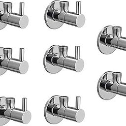 STOMAN Premium Stainless Steel Turbo Angel Wall, Pack of 8 - Tap with Flange and White Tape | Foam Flow | Mirror Polished | Ideal for Bathroom, Kitchen, Toilet-image-42