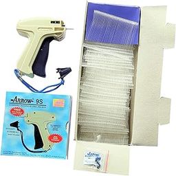 GREENGROW tag Gun Arrow 9S Machine + 5000pcs 75 MM TAG Clothing Garment Price Label Tag Gun Tagging Barbs Free with 1 Needle (Dark Cream) (Pack of 1-image-7