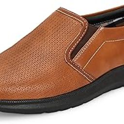 Slip-On Men's Casual Shoe | Stylish with Soft Cushioned Insole | Sleek Slip-On Design for Semi-Formal Look | Durable with Anti-Skid Sole | Ideal for Office Wear (9276)-image-9