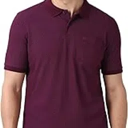 peter england Men's Cotton Geometric Print Polo Shirt – Casual Wear | Modern & Stylish-picture-32