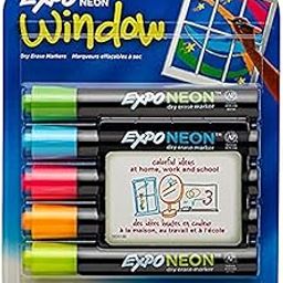 EXPO Neon Dry Erase Marker, Bullet Tip, Assorted, 5 Per Set-26