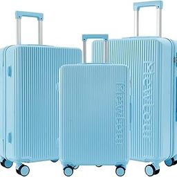 20" 24" 28" ABS Zippered Luggage 3 Set, Lightweight with Telescopic Handle, 360° Spinner Wheels, TSA Lock Suitcase-picture-47