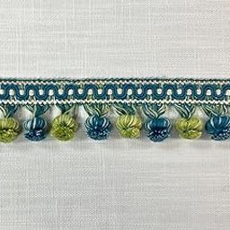 Turquois, Mint Green & Cream 100% Cotton Tassel Fringe 2" Width TF-19/44-13-2 Upholstery/Drapery/Interior Design/Home Furnishing-image-19