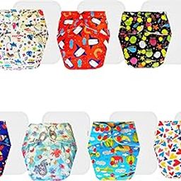 Dumbledo Premium Cloth Diaper with Cotton Insert (Pack of 7) | Hypoallergenic | Leakproof | Quick Dry | Trusted by Moms | 3 Months – 3 Years | Unisex Baby-picture-19