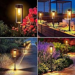 Garden Art Pack of 2 Solar Outdoor Garden Light Solar Powered Lamp Lanter Waterproof Landscape Lighting for Pathway Patio Yard Lawn Decoration (GAXLTD-267)-10