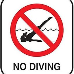 Inlays Ceramic Skid-Resistant No Diving Symbol Depth Marker for In Ground Pools C621500-image-34