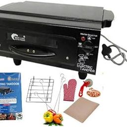 HOT LIFE Automatic Temperature and Heat Controller with Timer Regulator Electric Tandoor with Magic Paper Hand Gloves, Pizza Cutter, Recipe Book (Black , Medium)-picture-0