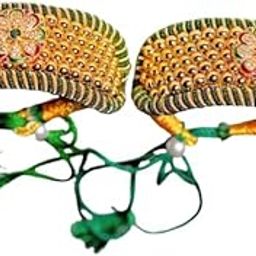 Traditional Gold Plated Royal Rajasthani Look Pochi Armlet Kada Bangles Set For Girl's And Women-image-26