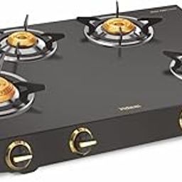 Vidiem Gas Stove S4 244 A Tusker Gold (Black) | Galvanized Iron 4 Burner framelesss Gas Stove | Manual Ignition | Safety, Reliability, High Efficiency | 5 years warranty-image-41
