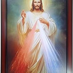 Divine Mercy Jesus Christ Photo Frame | 15" × 24" | Matte Finish | Irakkathin Aandavar Photo Frame-image-47