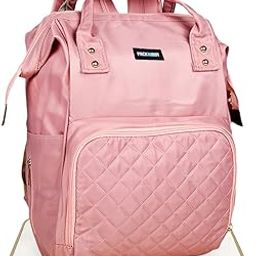 PACKNBUY Diaper Bags for Mothers Stylish Travel Backpack (Pink)-image-94