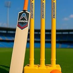 ARROWMAX Willow Cricket Bat Set with PVC Wickets & Tennis Ball – Cricket Kit for Kids, Boys, Girls, Adults – Lightweight Wooden Bat for Practice & Outdoor Play (Full)-image-54