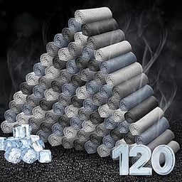 Honoson 120 Pcs Cooling Towel Bulk Breathable Chilly Towel Workout Cool Cold for Neck Face Microfiber Towel for Gym Travel Yoga Camping Running Outdoor Sport (Dark and Light Gray)-image-95