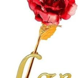 atorakushon® Valentine's Day Gift Red Rose 10 Inch with Stand Best Gift for Loved One Couple Gifts Someone Special for Unisex-image-33