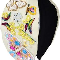 Beautiful Embroidery Hair Band for Girls Trendy Head Bands for Womens Hand Made Hair Bands for Parties and Functions-image-95