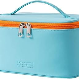TAGUDA Nylon Cosmetic Toiletry Makeup Vanity Shaving Household Grooming Travel Storage Organizer Bags Pouch Kit Pack For Men Women Girls Travel (Blue | Design 3)-image-66