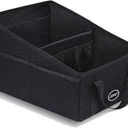 DOUBLE R BAGS Foldable Car Seat Accessories Passenger Seat Organizer for Console Front or Back or Trunk, Automotive Backseat Organizers dicky boot (Black, Polyester)-22