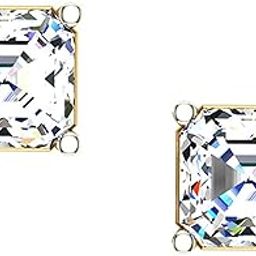 18KT Yellow/White/Rose Gold and Stud Earrings for Women-picture-14